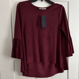Bryan Walker Elegant Burgundy Women's Top